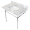 Fauceture KVPB3622M8SQ1 36" Console Sink with Brass Legs (8-Inch, 3 Hole), Marble White/Polished Chrome KVPB3622M8SQ1 - alternate 1